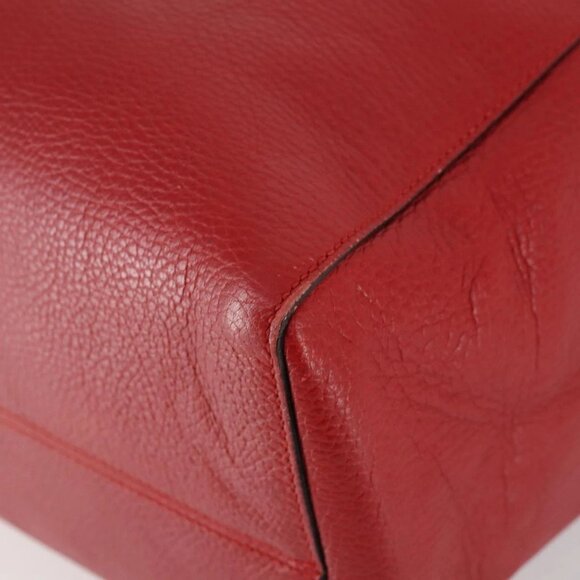 GUCCI Swing Tote Bag Leather Red Gold 354397 Auth 144275 - Picture 4 of 16